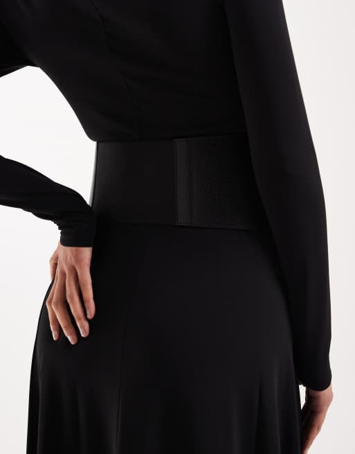 ASOS DESIGN - Ceinture large avec double boucle - Noir, 3 de 4