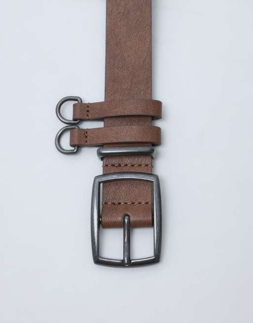 ASOS DESIGN ceinture multi-passants taille et hanches avec bouclerie aspect vieilli, camel, 4 de 4
