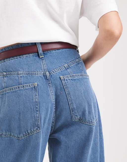 ASOS DESIGN - Ceinture taille et hanches avec boucle carrée - Bordeaux, 3 de 3