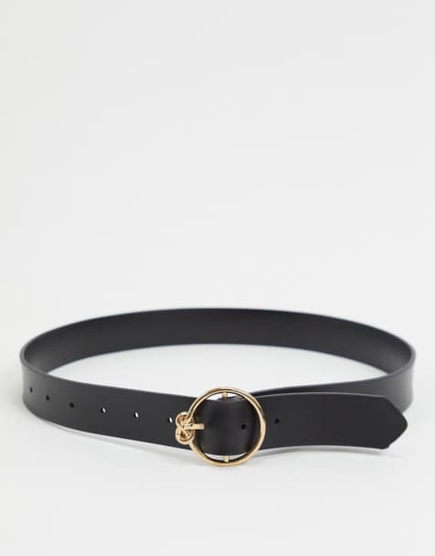 Ceinture imprimé léopard 2 cm en cuir poils BRUN pour femme PREMIUM
