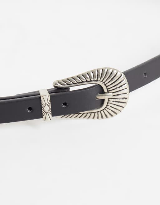 ASOS DESIGN ceinture western en imitation cuir noire, 2 de 3