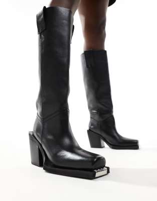  Celia leather western pull on boots 