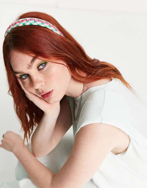 ASOS DESIGN - Cerchietto a quadretti con dettagli a zigzag