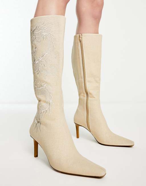 Asos cream boots sales
