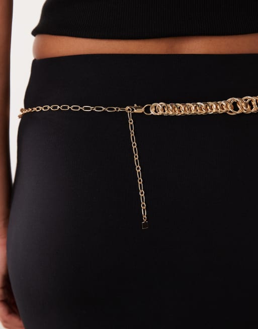 ASOS DESIGN chain belt in gold, 3 of 3