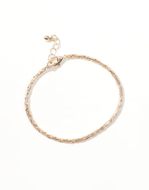 ASOS DESIGN chain bracelet in gold - view 1