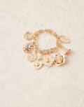 [ASOS DESIGN] ASOS DESIGN chain bracelet with mixed charms in gold tone No Size GOLD