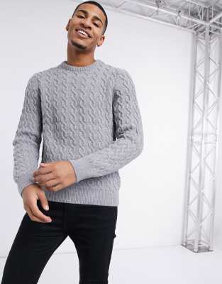 gray knit sweater