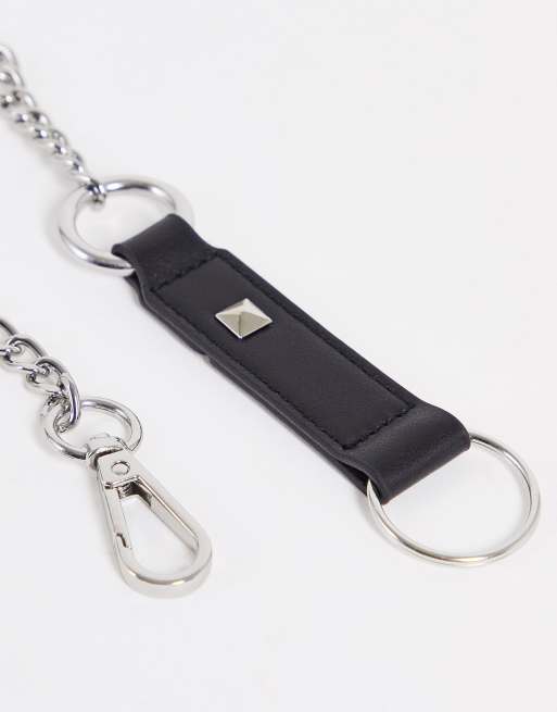 ASOS DESIGN chain keyring with clip