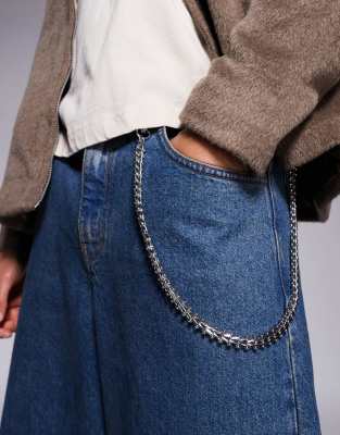 ASOS DESIGN - Chaîne de festival épaisse pour jean - Argenté - view 1