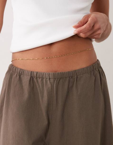 ASOS DESIGN - Chaîne pour le ventre en acier inoxydable étanche - Doré - view 1