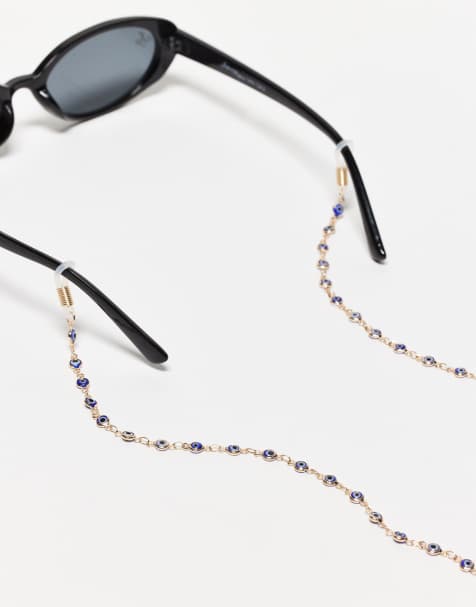 ASOS DESIGN - Chaîne pour lunettes de soleil avec détail mauvais œil - Doré - view 1