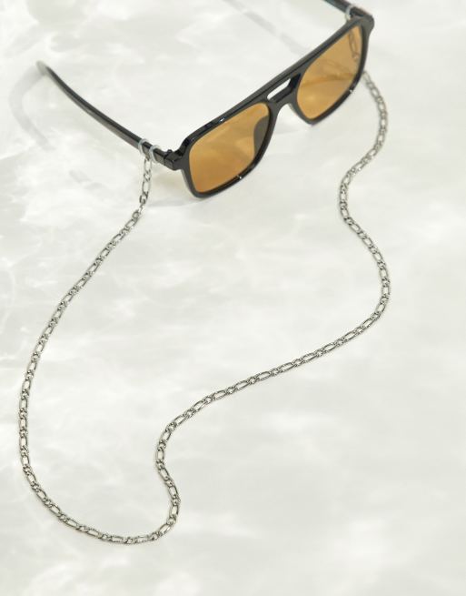 ASOS DESIGN - Chaîne pour lunettes de soleil en acier inoxydable imperméable - Argenté, 2 de 4