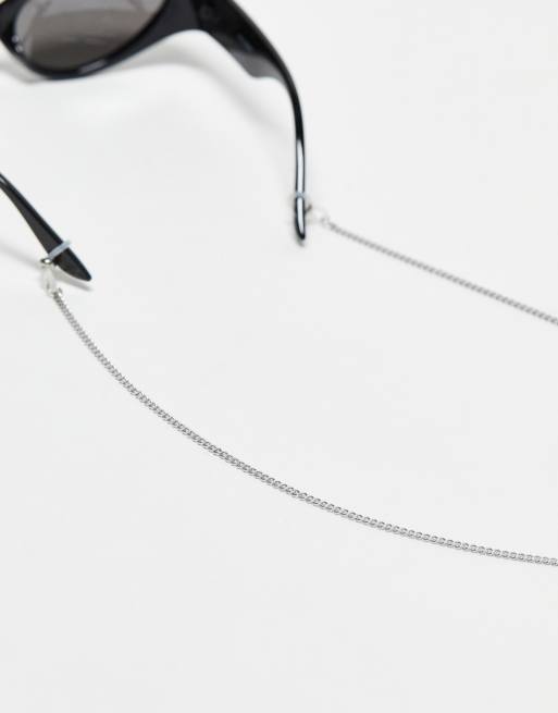 ASOS DESIGN - Chaîne pour lunettes de soleil en acier inoxydable résistant à l'eau - Argenté 