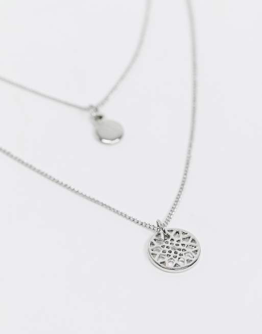 ASOS DESIGN - Chakra - Ketting met meerdere rijen in zilver, 2 van 4