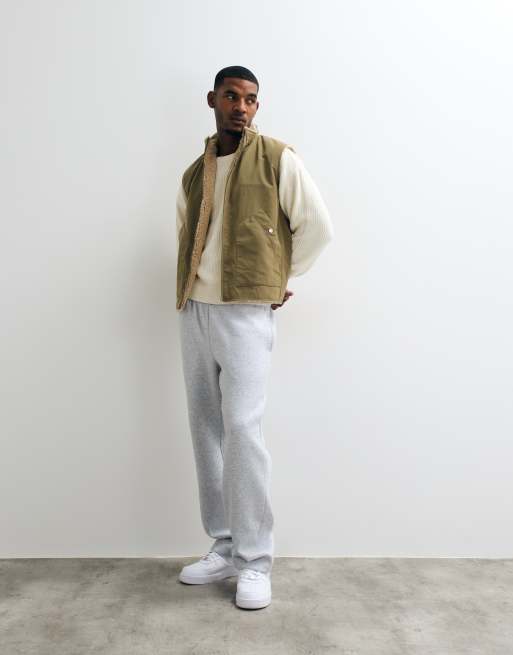 ASOS DESIGN - Chaleco caqui con forro de borreguito, 2 de 5