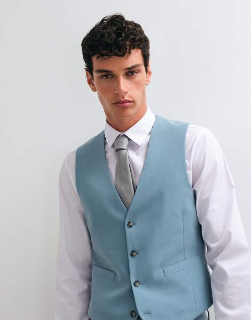 ASOS DESIGN - chaleco de traje pitillo en azul claro, 5 de 5