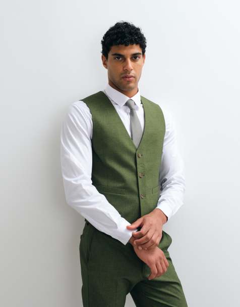 ASOS DESIGN - Chaleco de traje verde entallado - view 1