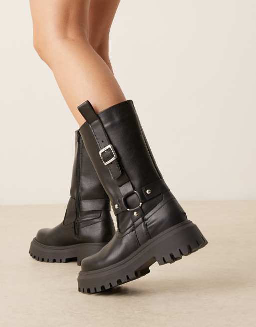 ASOS DESIGN - Chalice - Bottes chunky hauteur genou à boucle - Noir, 3 de 4