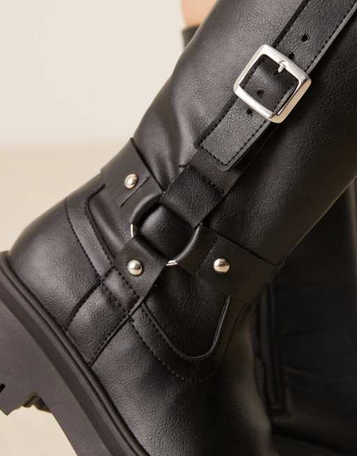 ASOS DESIGN - Chalice - Bottes chunky hauteur genou à boucle - Noir, 4 de 4