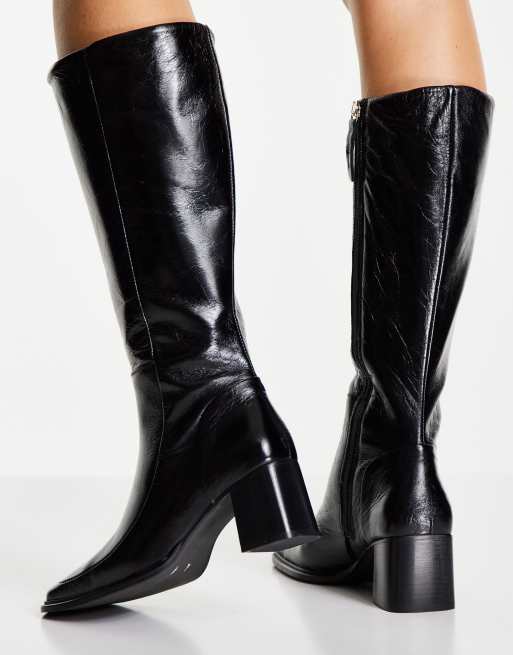 Asos square shop toe boots