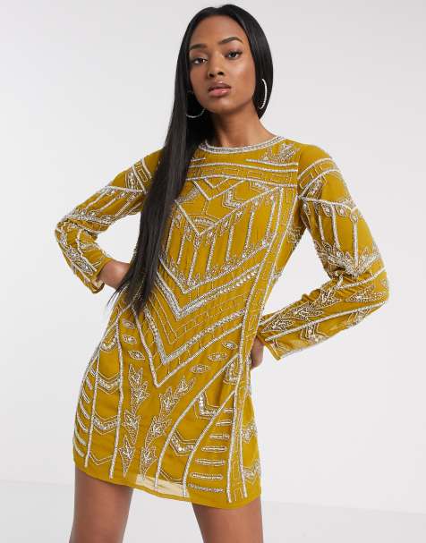 ASOS DESIGN – Chandelier – Verziertes Etui-Minikleid