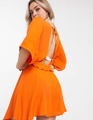 asos burnt orange dress