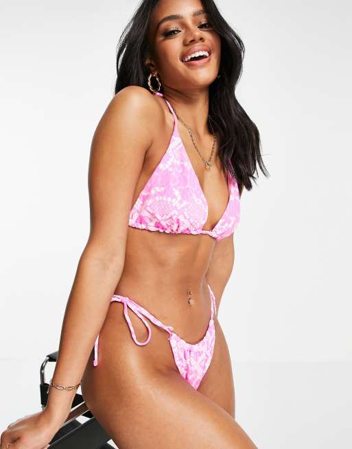 Asos store snakeskin bikini