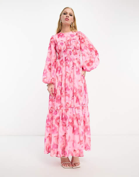 ASOS DESIGN channel waist maxi dress in floral print - view 1