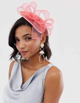 Avec Bibi Sinamay Asos DesignChapeau Et Disque Rose Torsade 3jq4A5RL