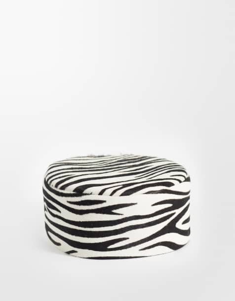 ASOS DESIGN - Chapeau bibi en cuir à imprimé zébrures - view 1