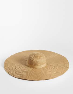 ASOS DESIGN - Chapeau de paille oversize - Naturel-Neutre