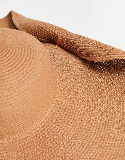 ASOS DESIGN - Chapeau de paille souple et oversize - Marron, 4 de 4