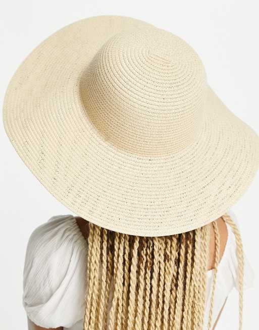 ASOS DESIGN - Chapeau mou en paille avec imprimé animal sous le bord et taille ajustable, 2 de 4