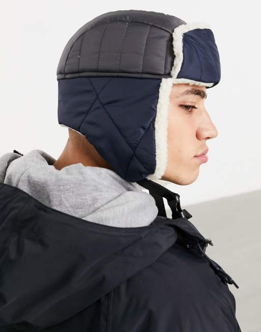 ASOS DESIGN - Chapeau style trappeur en nylon et imitation peau de mouton mélangés, 2 de 4