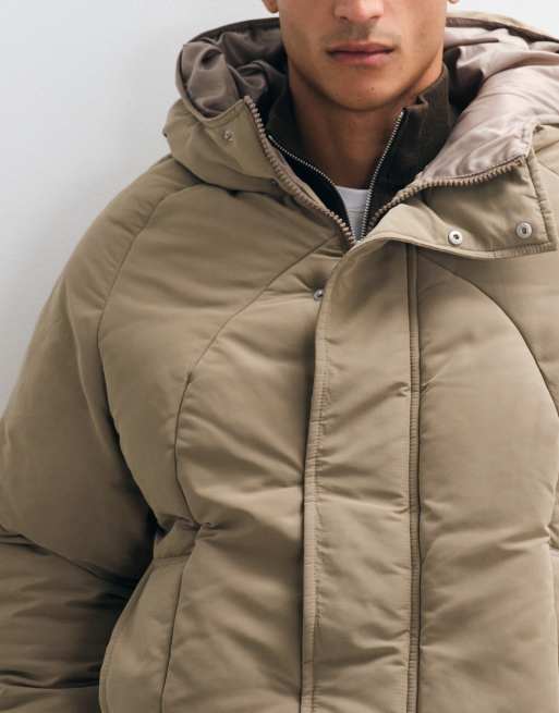 ASOS DESIGN - chaqueta acolchada extragrande en topo, 5 de 5