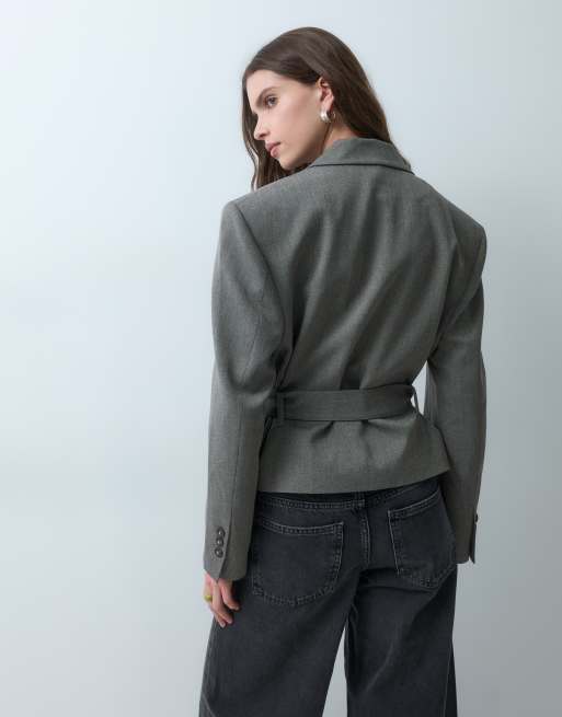 ASOS DESIGN chaqueta corta de corte boxy con cinturón, 4 de 4