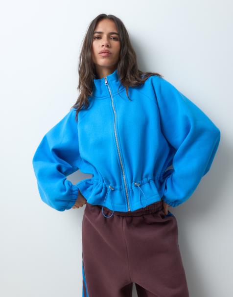 ASOS DESIGN chaqueta deportiva con detalle de costuras en azul - view 1