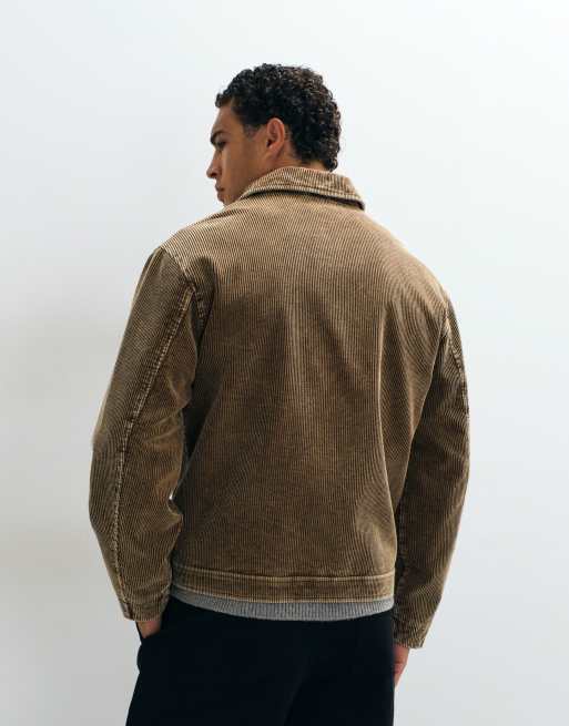 ASOS DESIGN - chaqueta harrington de pana marrón tostado, 3 de 5