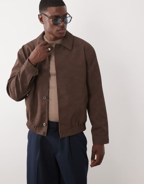 ASOS DESIGN - Chaqueta marrón de antelina - view 1