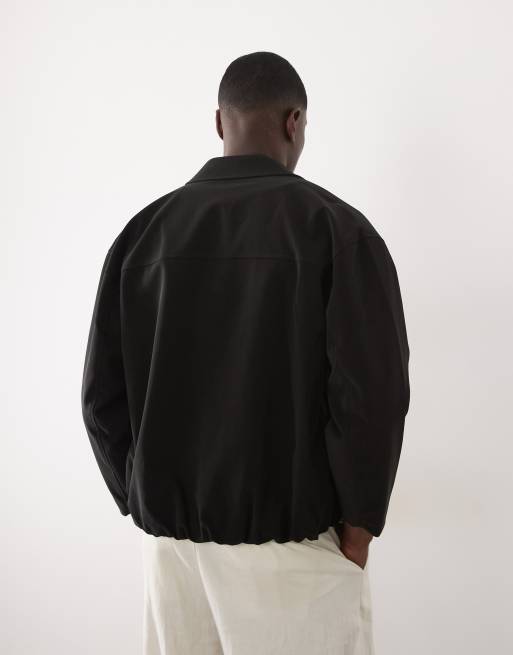 ASOS DESIGN - Chaqueta marrón extragrande de antelina, 3 de 5