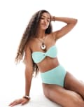 [ASOS Curve] ASOS DESIGN Charlene textured Mykonos bikini top in mint-Green 6 Mint