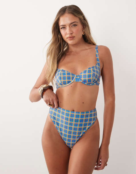 ASOS DESIGN - Charlie - Bikini à carreaux avec détails contrastants - view 1
