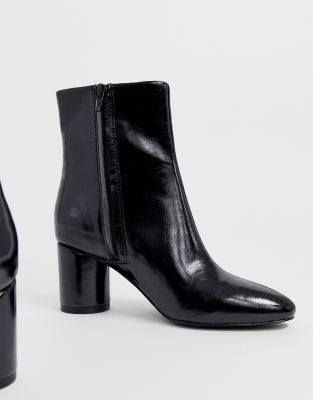 black smart ankle boots