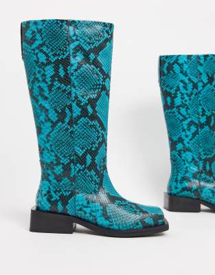 asos blue boots