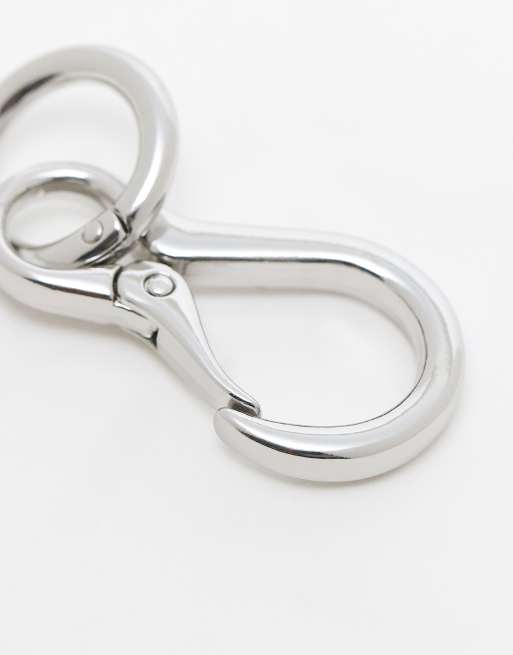ASOS DESIGN - Charm per la borsa e i jeans argento con moschettone e anello, 2 di 3