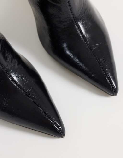 ASOS DESIGN charmiga knähöga boots med klack i svart, 3 av 4