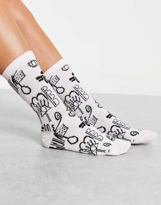 ASOS DESIGN Chaussettes imprim abstrait Multicolore ASOS