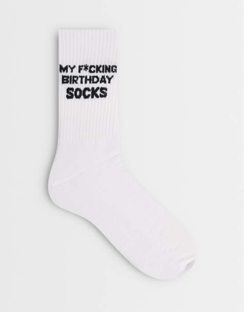 ASOS DESIGN - Chaussettes à imprimé anniversaire et juron - Multicolore - view 1