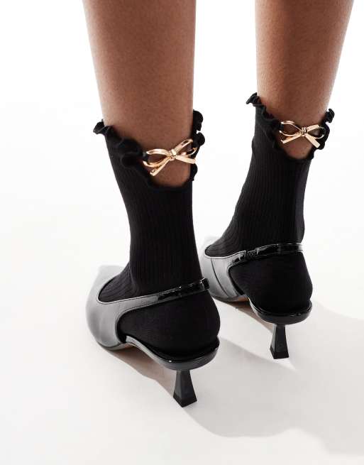 ASOS DESIGN - Chaussettes à volants et nœud métallique à l'arrière, 3 de 4